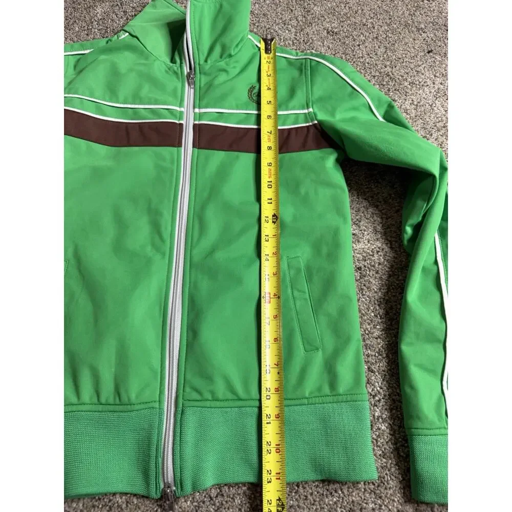Y2K O’Neill Surfer Skate Zip Up Track Jacket Size Junior Large Bright Green VTG